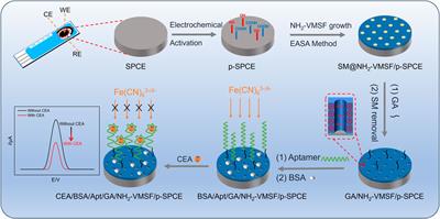 Amino-functionalized vertically ordered mesoporous silica film on electrochemically polarized screen-printed carbon electrodes for the construction of gated electrochemical aptasensors and sensitive detection of carcinoembryonic antigens